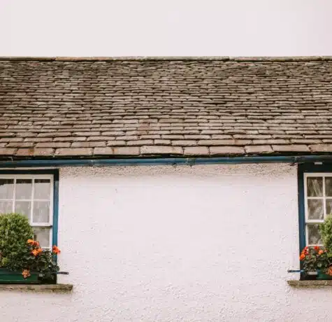 house with old roof
