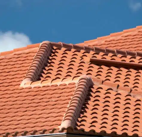 Tiled,Roof,Covering,Of,Condo,Building,In,Florida ,Closeup,Of