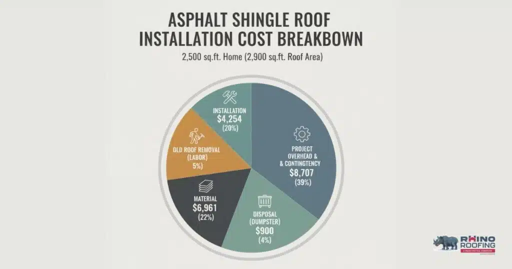 Asphalt shingle roof installation cost
