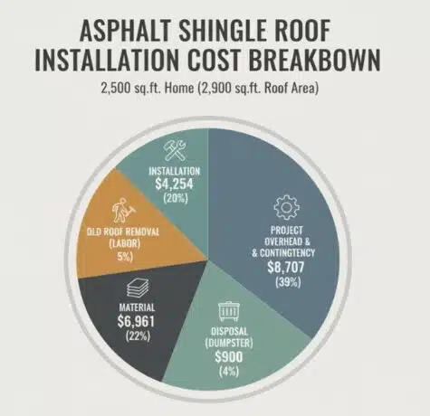 Asphalt shingle roof installation cost