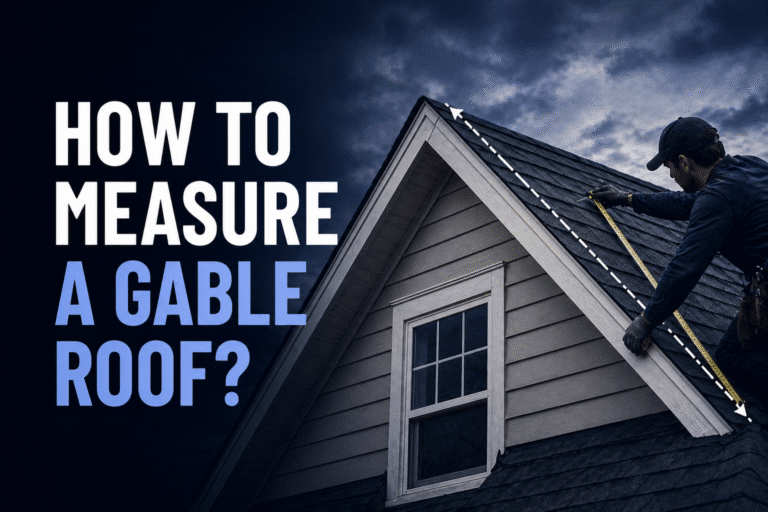 how to measure a gable roof