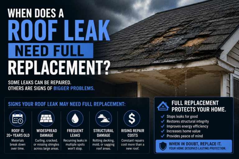 When Does a Roof Leak Need Full Replacement