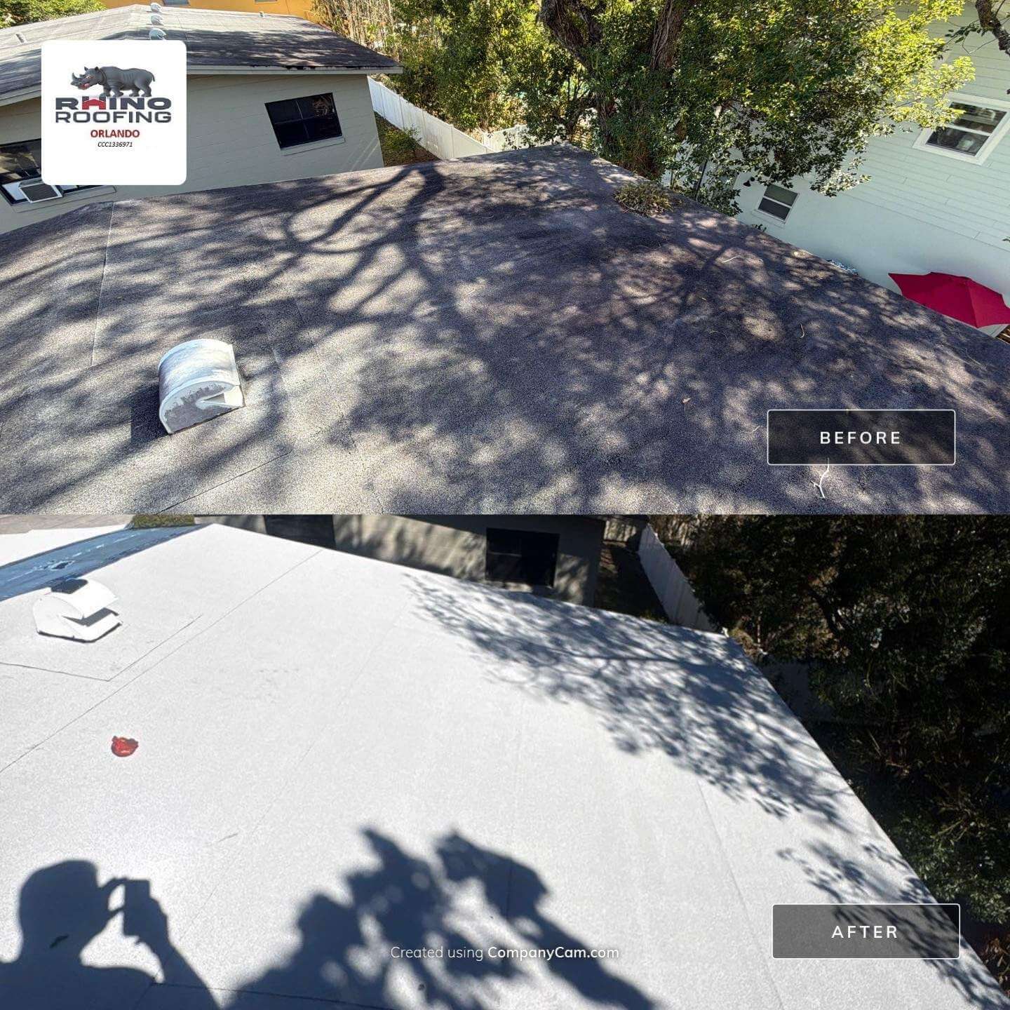 Flat roof replacement, Downtown Orlando - Rhino Roofing Orlando