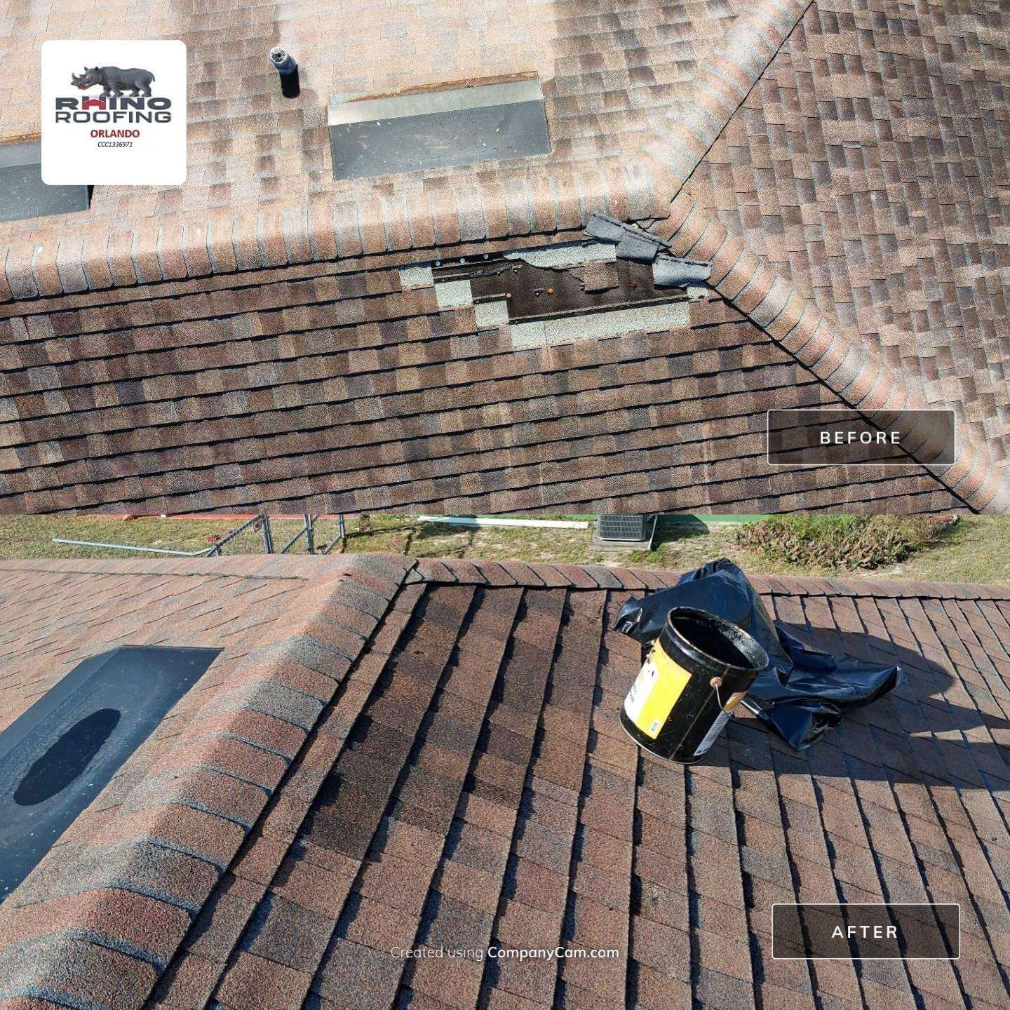Shingle roof repair in Seminole County, FL